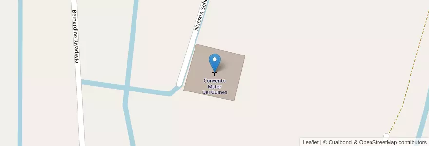 Mapa de ubicacion de Convento Mater Dei Quines en 아르헨티나, San Luis, Ayacucho, Municipio De Quines.