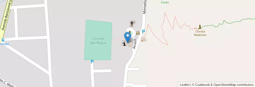 Mapa de ubicacion de Convento en Arjantin, Córdoba, Departamento Punilla, Pedanía Dolores, Municipio De La Cumbre.