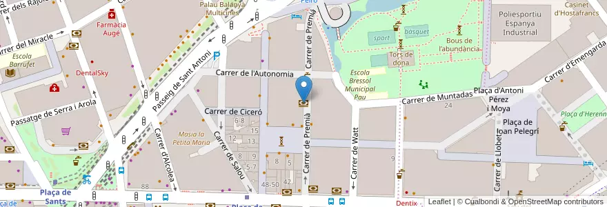 Mapa de ubicacion de Coop57 en İspanya, Catalunya, Barcelona, Barcelonès, Barcelona.