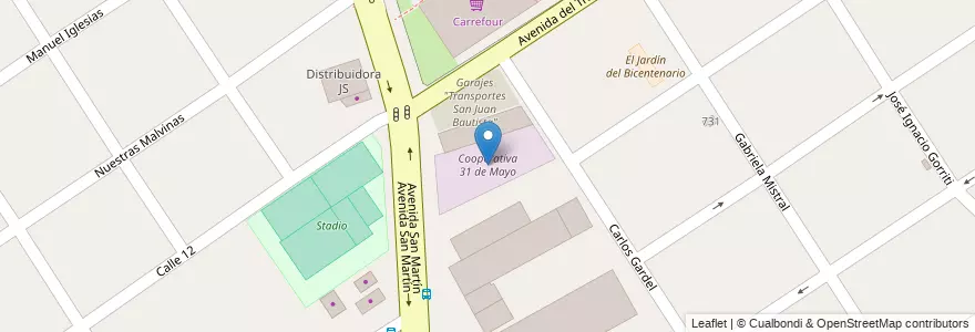 Mapa de ubicacion de Cooperativa 31 de Mayo en Arjantin, Buenos Aires, Partido De Florencio Varela, Florencio Varela.