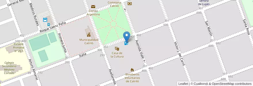 Mapa de ubicacion de Cooperativa de electricidad en Argentinië, La Pampa, Municipio De Catriló, Departamento Catriló, Catrilo, Catriló.