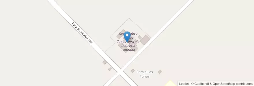 Mapa de ubicacion de Cooperativa de Las Tunas Agrícola Industria Limitada en Аргентина, Misiones, Departamento Apóstoles, Municipio De Tres Capones.