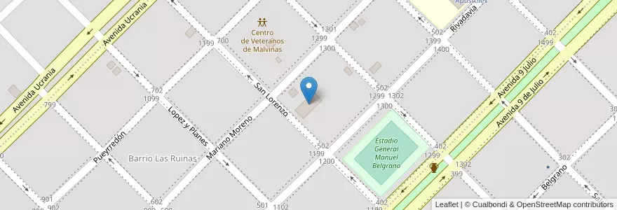 Mapa de ubicacion de Cooperativa de Servicois Públicos Apóstoles Limitada en Argentinien, Misiones, Departamento Apóstoles, Municipio De Apóstoles, Apóstoles.