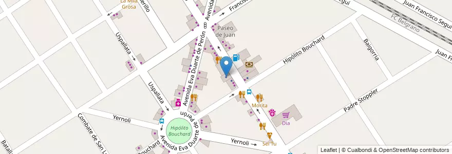 Mapa de ubicacion de Cooperativa Telefónica Grand Bourg en Arjantin, Buenos Aires, Partido De Malvinas Argentinas, Grand Bourg.