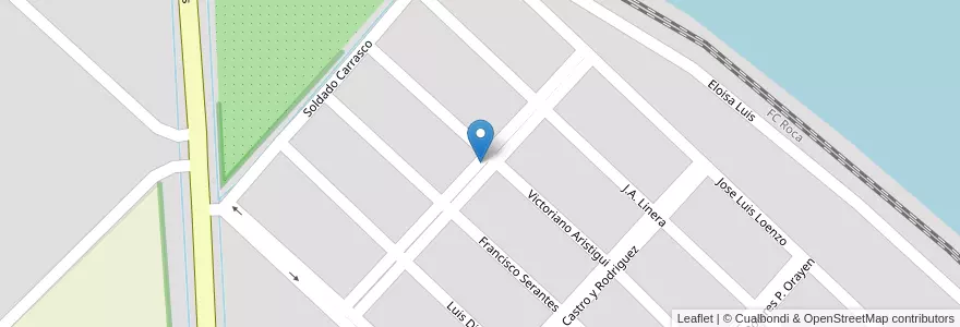 Mapa de ubicacion de Cooperativa Un Techo en Arjantin, Buenos Aires, Partido De Chascomús, Chascomús.