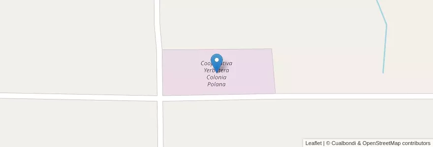 Mapa de ubicacion de Cooperativa Yerbatera Colonia Polana en Аргентина, Misiones, Departamento San Ignacio, Municipio De Colonia Polana.