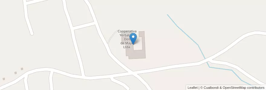 Mapa de ubicacion de Cooperativa Yerbatera Dos de Mayo Ltda. en Аргентина, Misiones, Departamento Cainguás, Municipio De Dos De Mayo.