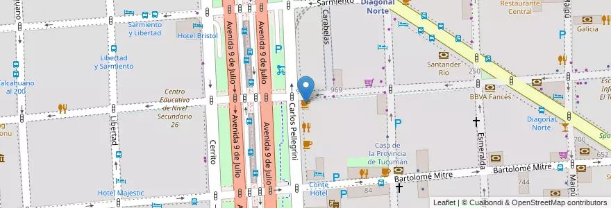 Mapa de ubicacion de Copa Cabana, San Nicolas en Argentinien, Ciudad Autónoma De Buenos Aires, Comuna 1, Buenos Aires.