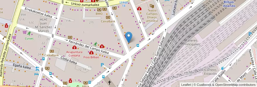 Mapa de ubicacion de Copacabana en Spanien, Autonome Gemeinschaft Baskenland, Bizkaia, Bilboaldea, Bilbao.