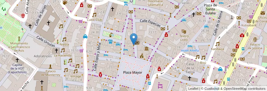 Mapa de ubicacion de Copas Rotas en Spanien, Kastilien Und León, Salamanca, Campo De Salamanca, Salamanca.