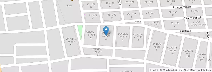 Mapa de ubicacion de COPOSAL - M 385 A en Argentina, Salta, Capital, Municipio De Salta, Salta.