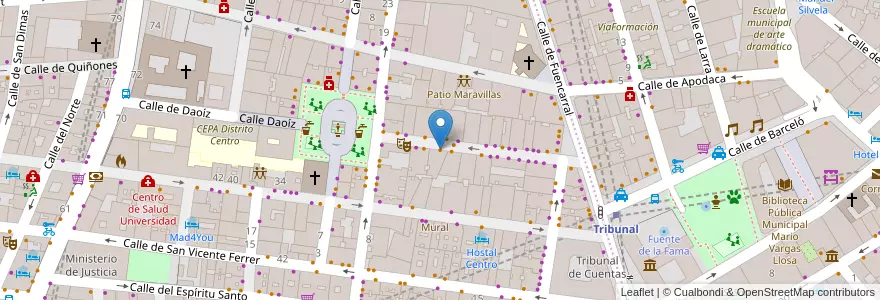 Mapa de ubicacion de Coqtél en Spain, Community Of Madrid, Community Of Madrid, Área Metropolitana De Madrid Y Corredor Del Henares, Madrid.