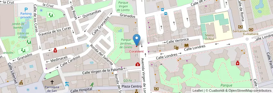 Mapa de ubicacion de Coraldent en إسبانيا, منطقة مدريد, منطقة مدريد, Área Metropolitana De Madrid Y Corredor Del Henares, Torrejón De Ardoz.