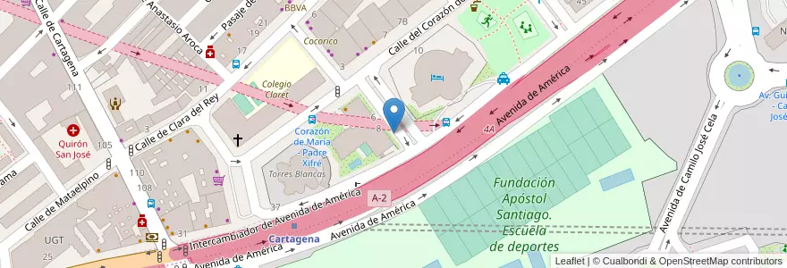 Mapa de ubicacion de CORAZON DE MARIA, CALLE, DEL,8 en اسپانیا, بخش خودمختار مادرید, بخش خودمختار مادرید, Área Metropolitana De Madrid Y Corredor Del Henares, مادرید.