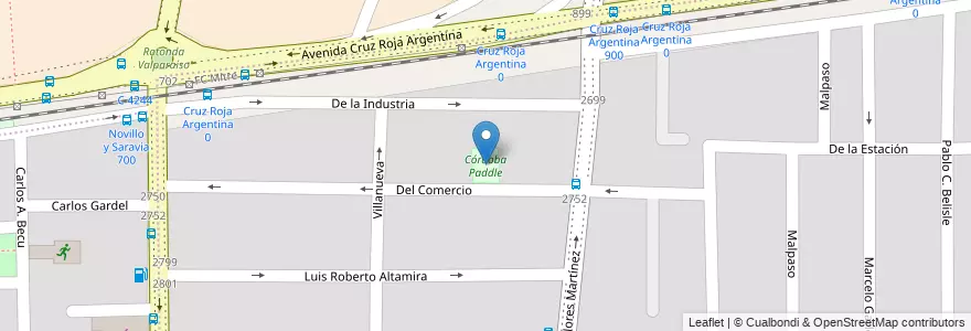 Mapa de ubicacion de Córdoba Paddle en 阿根廷, Córdoba, Departamento Capital, Pedanía Capital, Córdoba, Municipio De Córdoba.