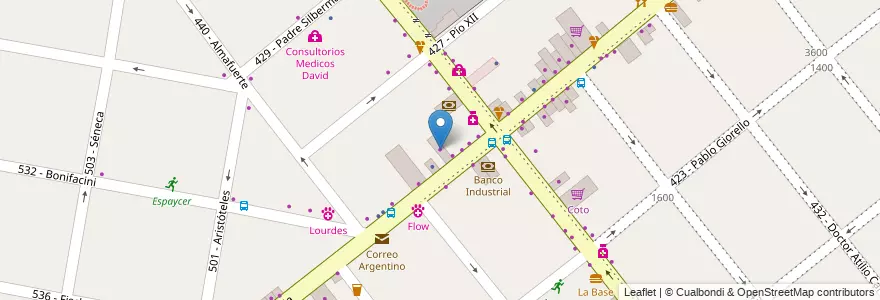 Mapa de ubicacion de Cordones Sueltos en Arjantin, Buenos Aires, Partido De Tres De Febrero, Santos Lugares.