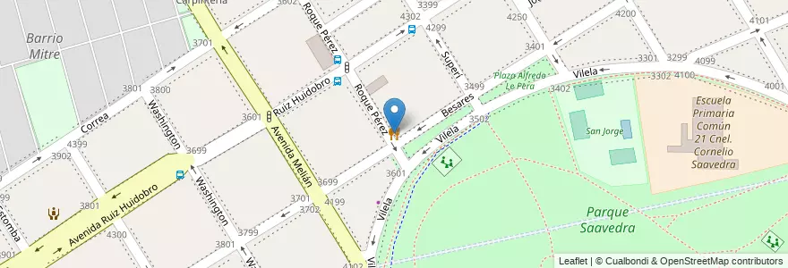 Mapa de ubicacion de Cornelio Saavedra, Saavedra en Argentinië, Ciudad Autónoma De Buenos Aires, Comuna 12, Buenos Aires.