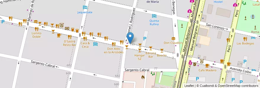 Mapa de ubicacion de Cornelius en Argentinië, Chili, Mendoza, Departamento Capital, Ciudad De Mendoza, Sección 5ª Residencial Sur.