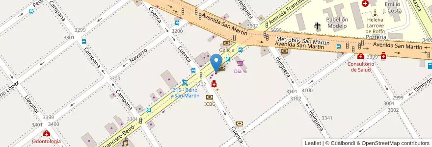 Mapa de ubicacion de Corral en Argentina, Ciudad Autónoma De Buenos Aires, Buenos Aires, Comuna 11.
