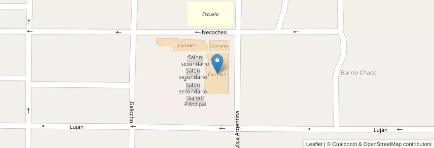 Mapa de ubicacion de Corrales en آرژانتین, استان انتره ریوس, Departamento Villaguay, Distrito Lucas Al Sud, Villaguay.