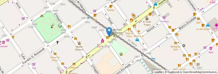 Mapa de ubicacion de Corralón de Pizzas, Belgrano en Argentina, Ciudad Autónoma De Buenos Aires, Buenos Aires, Comuna 13.