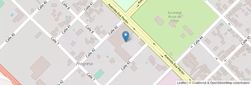 Mapa de ubicacion de Corralón Municipal en Аргентина, Буэнос-Айрес, Partido De Colón, Colón.