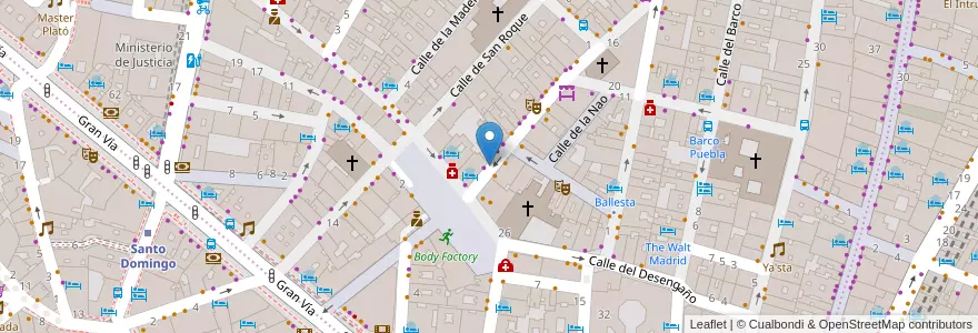Mapa de ubicacion de CORREDERA BAJA DE SAN PABLO, CALLE, DE LA,3 en إسبانيا, منطقة مدريد, منطقة مدريد, Área Metropolitana De Madrid Y Corredor Del Henares, مدريد.
