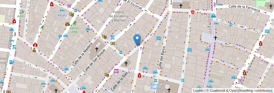 Mapa de ubicacion de CORREDERA BAJA DE SAN PABLO, CALLE, DE LA,39 en Испания, Мадрид, Мадрид, Área Metropolitana De Madrid Y Corredor Del Henares, Мадрид.