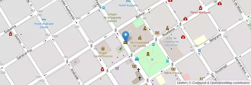 Mapa de ubicacion de Correo Argentino en Argentina, Buenos Aires, Partido De Zárate.