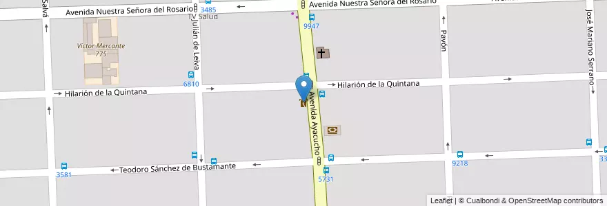 Mapa de ubicacion de Correo Argentino en Argentina, Santa Fe, Departamento Rosario, Municipio De Rosario, Rosario.
