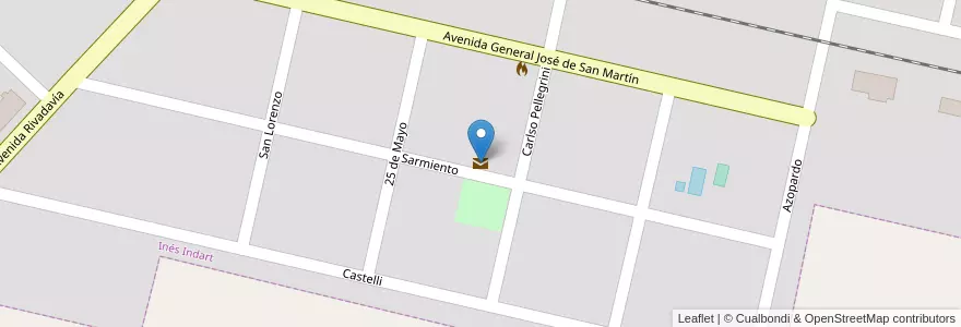 Mapa de ubicacion de Correo Argentino en アルゼンチン, ブエノスアイレス州, Partido De Salto.