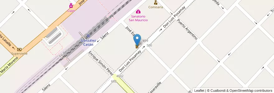 Mapa de ubicacion de Correo Argentino en Argentina, Buenos Aires, Partido De La Matanza, González Catán.
