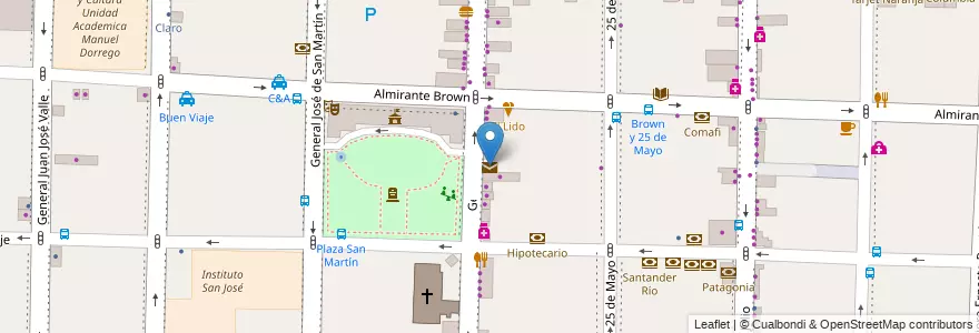 Mapa de ubicacion de Correo Argentino en Arjantin, Buenos Aires, Partido De Morón, Morón.