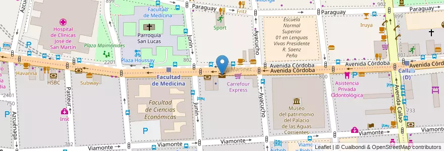 Mapa de ubicacion de Correo Argentino, Balvanera en Argentinien, Ciudad Autónoma De Buenos Aires, Buenos Aires.
