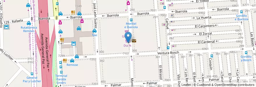 Mapa de ubicacion de Correo Argentino, Liniers en Arjantin, Ciudad Autónoma De Buenos Aires, Comuna 9, Buenos Aires.