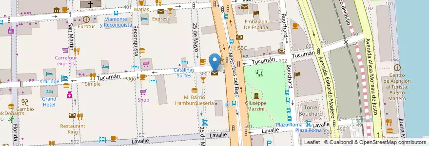 Mapa de ubicacion de Correo Argentino, San Nicolas en Argentinië, Ciudad Autónoma De Buenos Aires, Comuna 1, Buenos Aires.