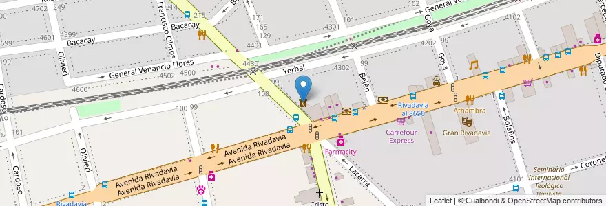 Mapa de ubicacion de correo argentino, Velez Sarsfield en 阿根廷, Ciudad Autónoma De Buenos Aires, 布宜诺斯艾利斯, Comuna 10.