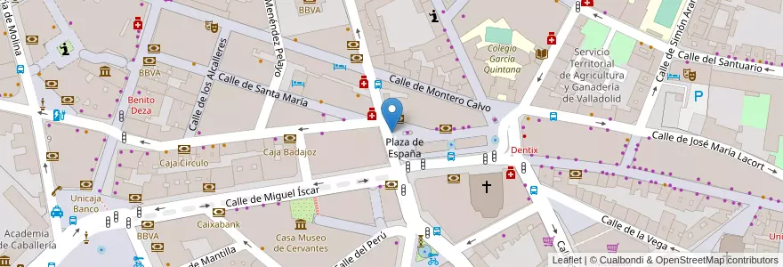 Mapa de ubicacion de Correos en Spagna, Castilla Y León, Valladolid, Valladolid.