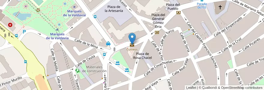 Mapa de ubicacion de Correos en إسبانيا, منطقة مدريد, منطقة مدريد, Área Metropolitana De Madrid Y Corredor Del Henares, ألكوبينداس.