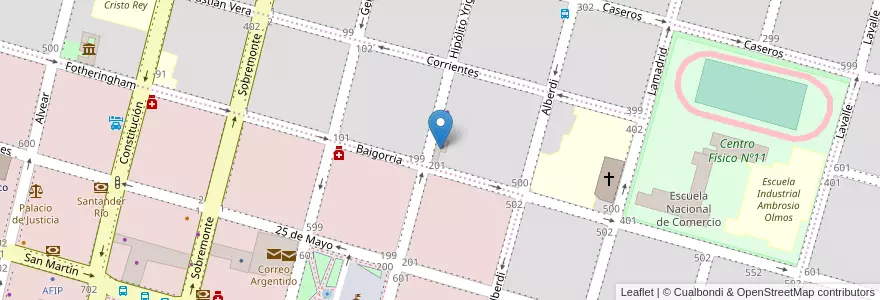 Mapa de ubicacion de Corrientes Motos en Argentinië, Córdoba, Departamento Río Cuarto, Pedanía Río Cuarto, Municipio De Río Cuarto, Río Cuarto.