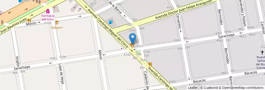 Mapa de ubicacion de Corro Pizza, Velez Sarsfield en Arjantin, Ciudad Autónoma De Buenos Aires, Buenos Aires, Comuna 10.