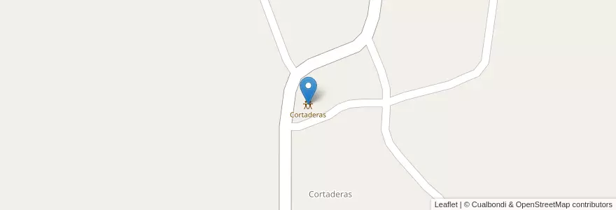 Mapa de ubicacion de Cortaderas en Argentine, Catamarca, Departamento Santa Rosa, Municipio De Santa Rosa.