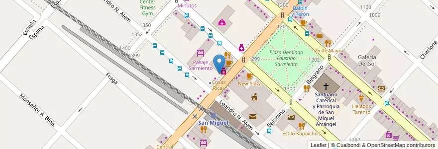 Mapa de ubicacion de Cosas Ricas en Arjantin, Buenos Aires, Partido De San Miguel, San Miguel.