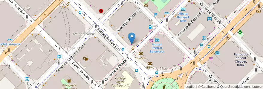 Mapa de ubicacion de Cosmopolita en Испания, Каталония, Барселона, Барселонес, Барселона.