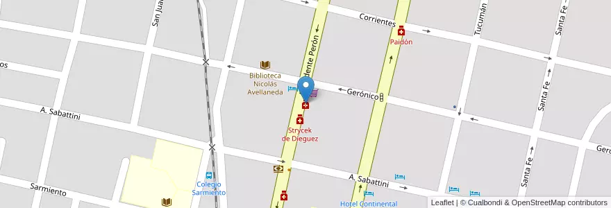 Mapa de ubicacion de Cosquin en الأرجنتين, Córdoba, Departamento Punilla, Pedanía Rosario, Municipio De Cosquín, Cosquín.