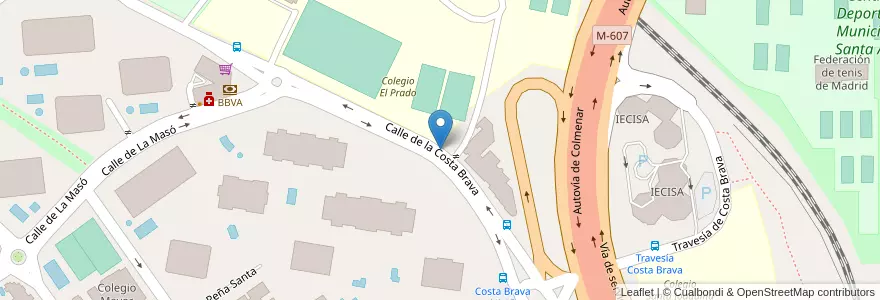 Mapa de ubicacion de COSTA BRAVA, CALLE, DE LA,4 en 스페인, Comunidad De Madrid, Comunidad De Madrid, Área Metropolitana De Madrid Y Corredor Del Henares, 마드리드.