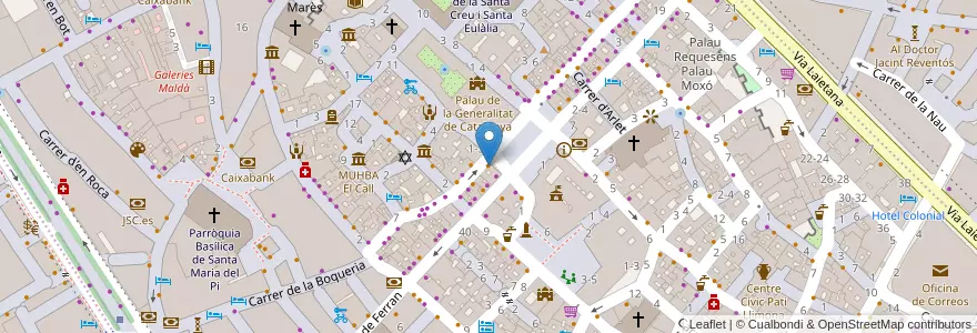 Mapa de ubicacion de Costa Coffee en Espanha, Catalunha, Barcelona, Barcelonès, Barcelona.