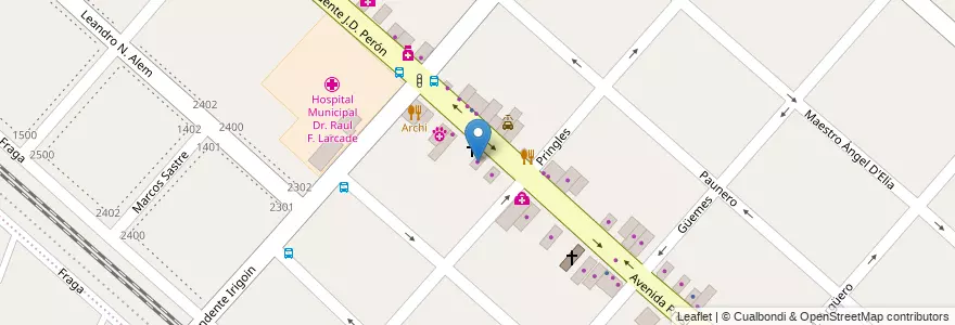 Mapa de ubicacion de Cotillon Arco Iris en アルゼンチン, ブエノスアイレス州, Partido De San Miguel, San Miguel.