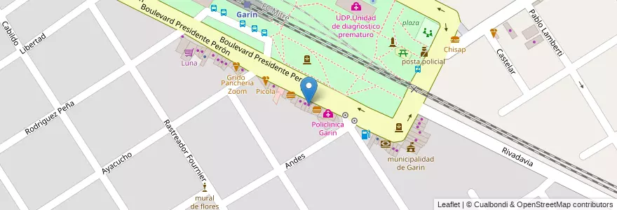 Mapa de ubicacion de Cotillon Papelera en 阿根廷, 布宜诺斯艾利斯省, Partido De Escobar, Garín.