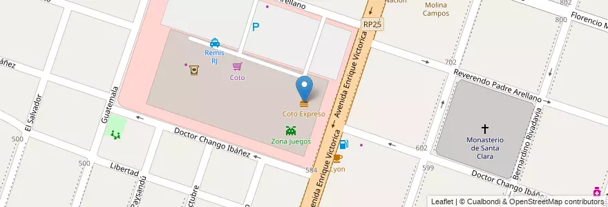 Mapa de ubicacion de Coto Expreso en 阿根廷, 布宜诺斯艾利斯省, Partido De Moreno, Moreno.
